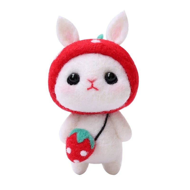 Zestaw do Szydełkowania Maskotka: Truskawkowy królik (Kawaii DIY)